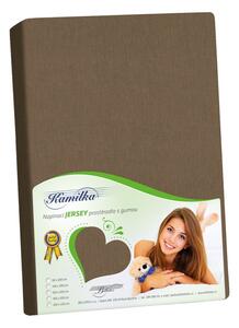 BELLATEX Prostěradlo jersey Hnědá 90x200 cm