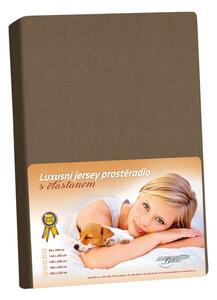 BELLATEX Jersey LUX Hnědá 90x200 cm