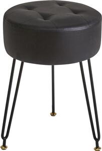Ronde taburetka – otomanka – odkládací stolek – sedací prkénko – nastavitelná nožičky – 30x46 cm – černá barva