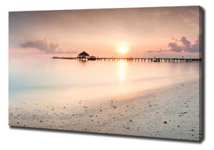 Foto obraz na plátně Pláž Maledivy oc-87760968