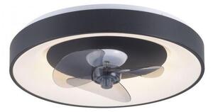 LD 14644-18 LED stropní svítidlo s ventilátorem černé, časovač, stmívatelné paměťová funkce, 2700-5000K - JUST LIGHT