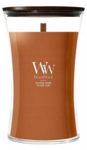 Woodwick Saffron Smoke vonná svíčka s dřevěným knotem 610 g