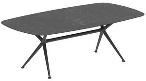 Royal Botania Jídelní stůl Exes, Royal Botania, 220x120x75 cm, rám hliník anthracite, deska keramika bianco statutario
