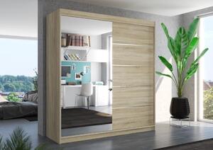 Šatní skříň s posuvnými dveřmi Olivier - 200 cm Barva: Sonoma