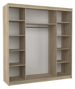 Šatní skříň s posuvnými dveřmi Olivier - 200 cm Barva: Bílá