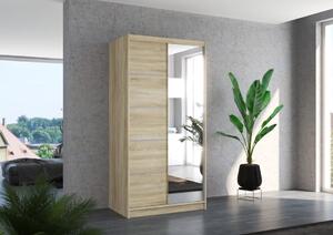 Šatní skříň s posuvnými dveřmi Limbo - 100 cm Barva: Sonoma