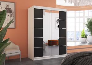 Šatní skříň s posuvnými dveřmi Nordic - 150 cm Barva: Bílá