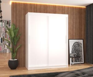Šatní skříň s posuvnými dveřmi Collin - 150 cm Barva: Bílá