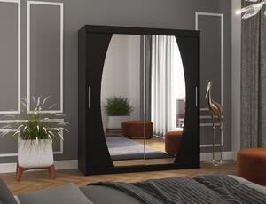 Šatní skříň s posuvnými dveřmi Baltimore - 180 cm Barva: Černá