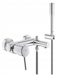 Jednopáková nástěnná vanová a sprchová baterie Grohe Concetto stříbrná