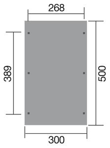 WEKA Dřevěný přístřešek na auto 606 (3x5 m)