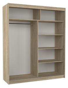 Šatní skříň s posuvnými dveřmi Antos - 180 cm Barva: Bílá