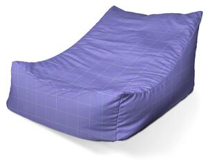 Sablio Sedací vak Lounge Čtvercový vzor fialové - 80 x 95 x 50 cm