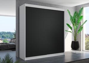 Šatní skříň s posuvnými dveřmi Terecia - 200 cm Barva: Bílá/dub Sonoma