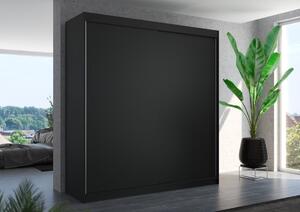 Šatní skříň s posuvnými dveřmi Terecia - 200 cm Barva: Černá/Bílá