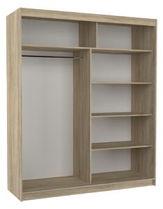 Šatní skříň s posuvnými dveřmi Spectra - 180 cm Barva: Bílá