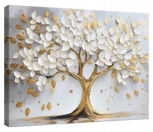 Obraz Wallarena abstraktní moderní s hnědým rámem 100x70 cm