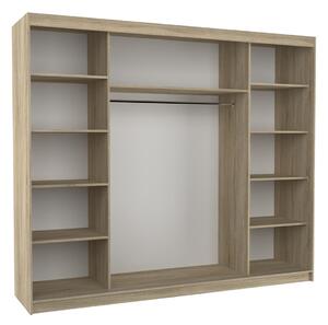 Šatní skříň s posuvnými dveřmi Medison - 250 cm Barva: Bílá