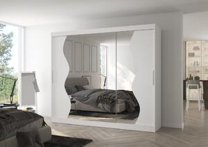 Šatní skříň s posuvnými dveřmi Medison - 250 cm Barva: Bílá