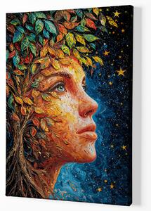 Obraz na plátně - Strom života Vesmírná Belliv FeelHappy.cz Velikost obrazu (šířka x výška): 30 x 40 cm