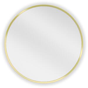 Mexen Loft koupelnové kulaté zrcadlo 40 cm, rám v kartáčovaném zlatém provedení - 9850-040-040-000-50
