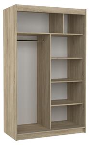 Šatní skříň s posuvnými dveřmi Iness - 120 cm Barva: Bílá