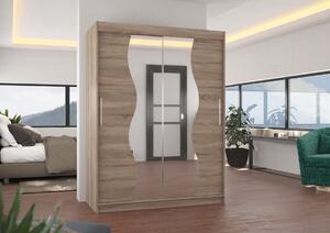 Šatní skříň s posuvnými dveřmi Renzo - 150 cm Barva: Bílá