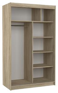 Šatní skříň s posuvnými dveřmi Renzo - 120 cm Barva: Bílá