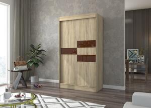 Šatní skříň s posuvnými dveřmi Batia - 120 cm Barva: dub Sonoma