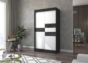Šatní skříň s posuvnými dveřmi Batia - 120 cm Barva: Bílá