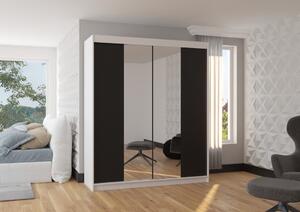 Šatní skříň s posuvnými dveřmi Balance - 180 cm Barva: Černá