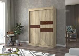 Šatní skříň s posuvnými dveřmi Batia - 150 cm Barva: Sonoma