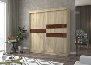 Šatní skříň s posuvnými dveřmi Batia - 200 cm Barva: Bílá