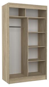 Šatní skříň s posuvnými dveřmi Karen - 120 cm Barva: Bílá