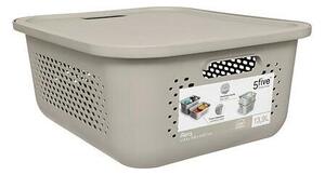 ÚLOŽNÝ BOX S VÍKEM BÉŽOVÝ KOŠ AERA 13,9L 38x32,7x15,4CM