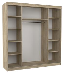 Šatní skříň s posuvnými dveřmi Viki - 200 cm Barva: Bílá