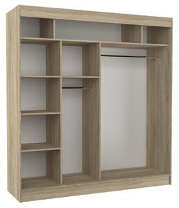 Šatní skříň s posuvnými dveřmi Tamos - 200 cm Barva: Bílá