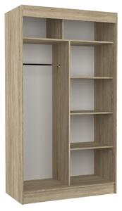 Šatní skříň s posuvnými dveřmi Toura - 120 cm Barva: Craft/bílá