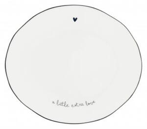 Talíř ovál Heart, bílá, 16 cm LI-OVAL-PL-S-001-BL