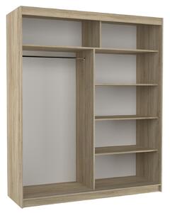 Šatní skříň s posuvnými dveřmi Chester - 180 cm Barva: Bílá