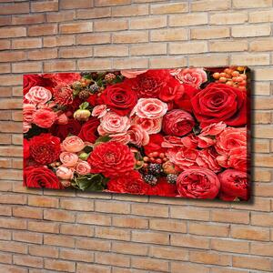 Foto obraz na plátně do obýváku Červené květiny oc-89362554
