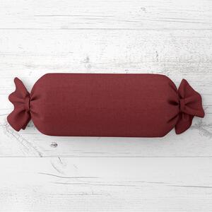 Biante Polštář válec bonbon Rongo RG-097 Bordó 15x40 cm