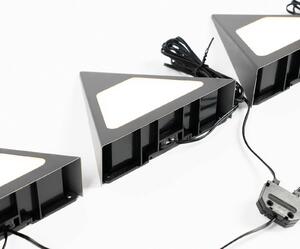 Prios Odia LED osvětlení pod skříňku, černá, 3 kusy