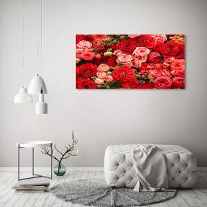 Foto obraz na plátně do obýváku Červené květiny oc-89362554