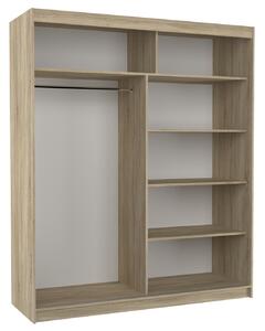 Šatní skříň s posuvnými dveřmi Morgan - 180 cm Barva: Bílá