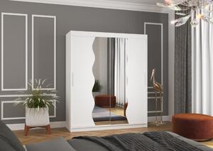 Šatní skříň s posuvnými dveřmi Kansas - 180 cm Barva: Bílá