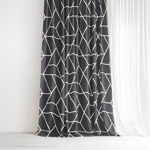 Goldea bavlněný závěs - mozaika na tmavě šedém 140x150 cm