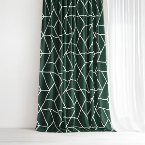 Goldea bavlněný závěs - mozaika na tmavě zeleném 280x150 cm