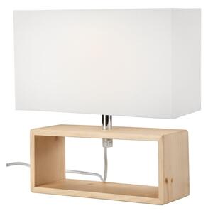 Světle hnědá stolní lampa s textilním stínidlem, výška 26 cm Scandi – LAMKUR