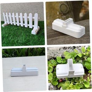 Heksteun – Podpěra pro plot – Stabilizace plotu – Odolný PVC materiál – 12 x 5 x 3 cm – Bílá